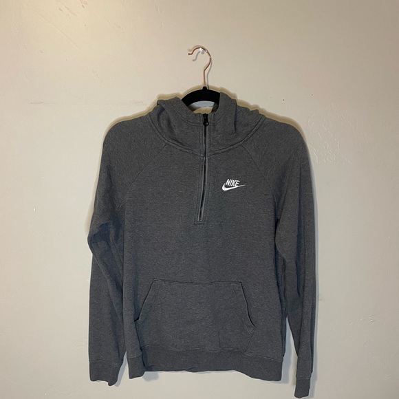 Nike Jackets & Blazers - Nike Gray Half-Zip Hoodie
